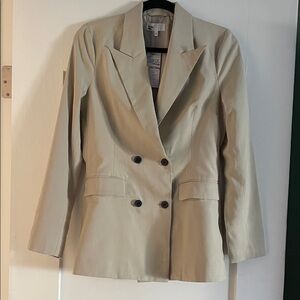 by the way. Hally Double Breasted Blazer in Ecru
